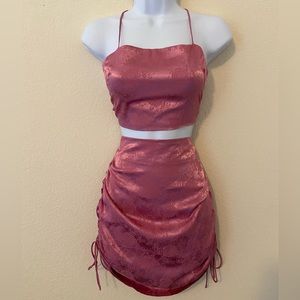 Forever 21 Pink Two Piece Skirt Set, Size Medium